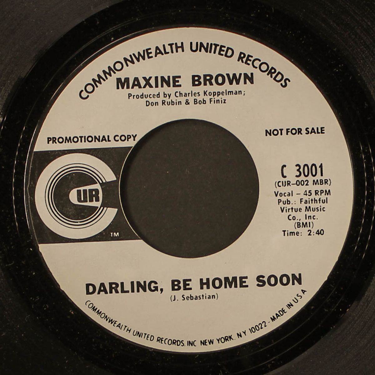 we'll cry together / darling, be home soon by MAXINE BROWN