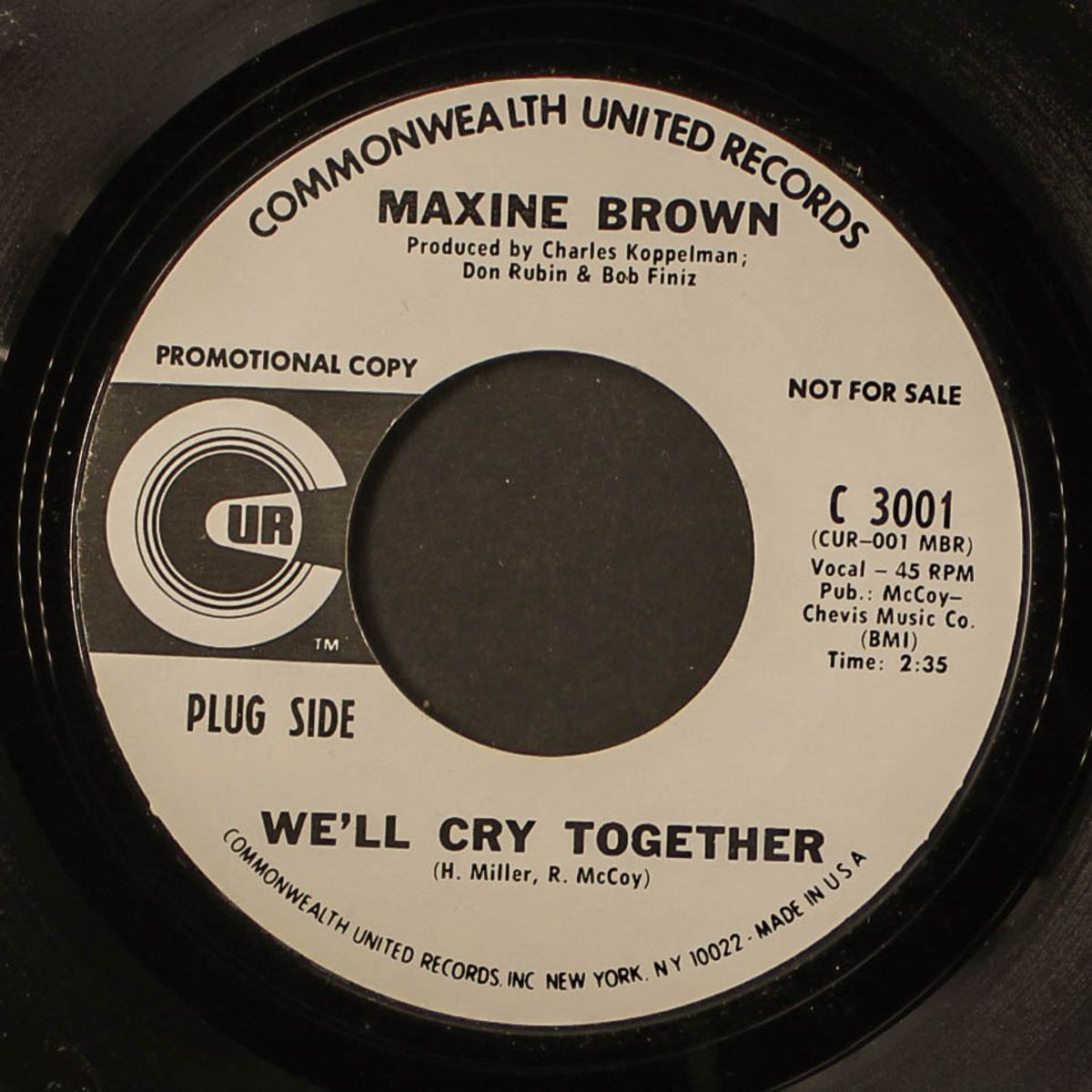 we'll cry together / darling, be home soon by MAXINE BROWN