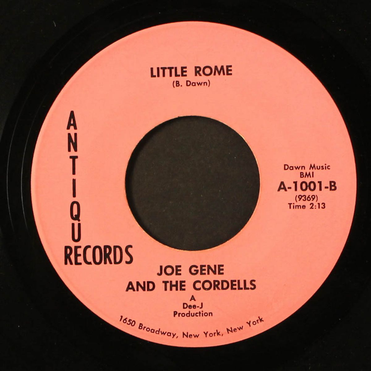 little rome / rock everybody rock by JOE GENE & CORDELLS