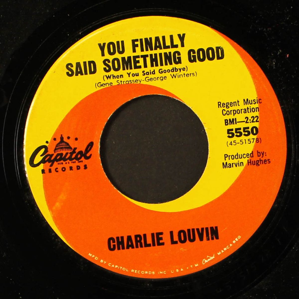 you finally said something good by CHARLIE LOUVIN