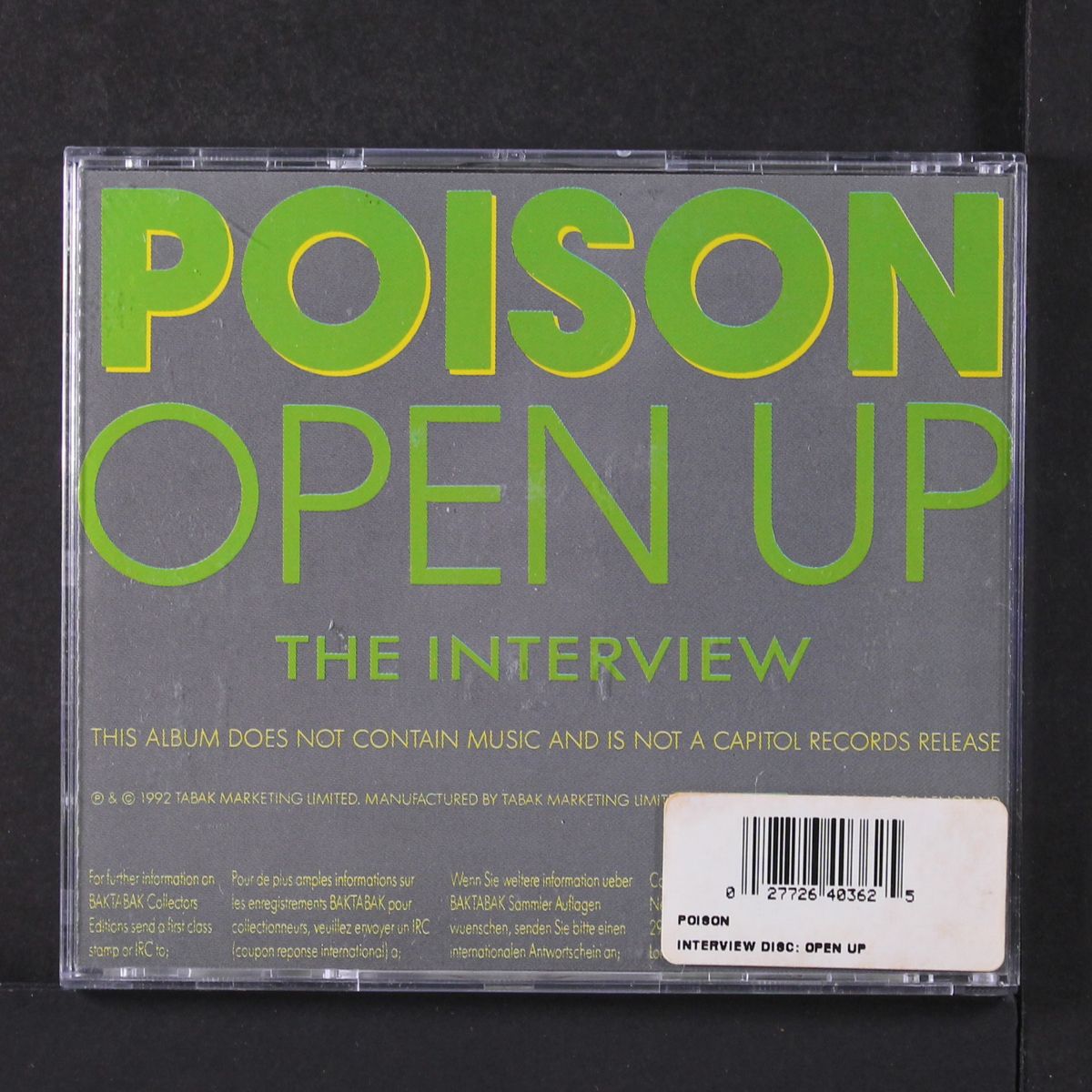 open up by POISON