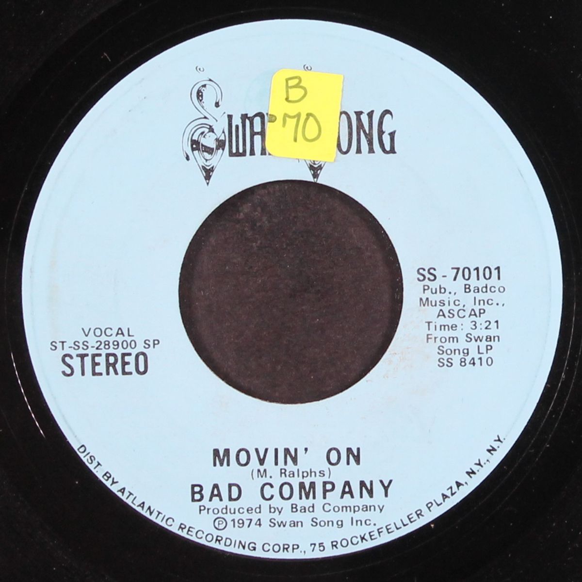 movin' on / easy on my soul by BAD COMPANY