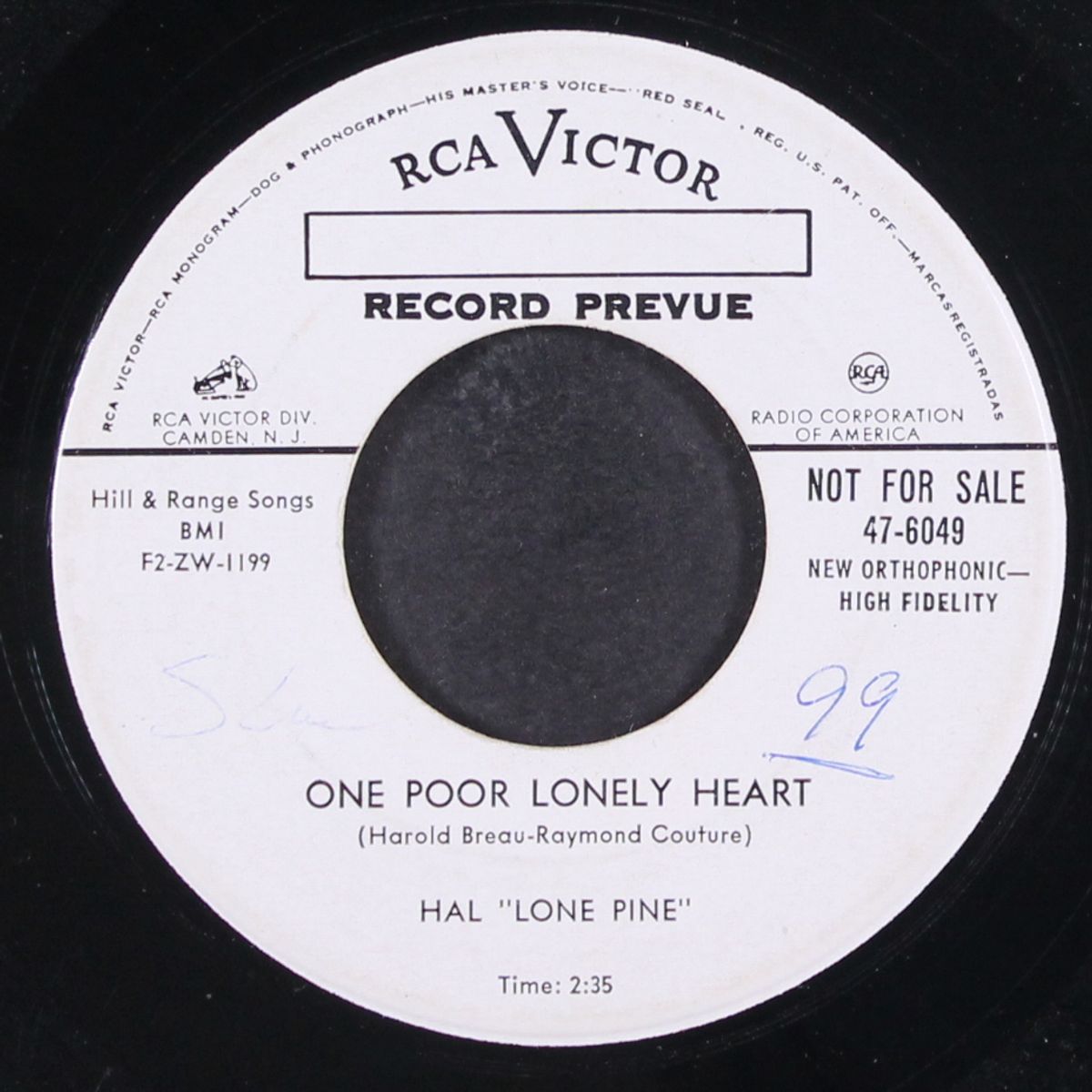 one poor lonely heart by HAL LONE PINE