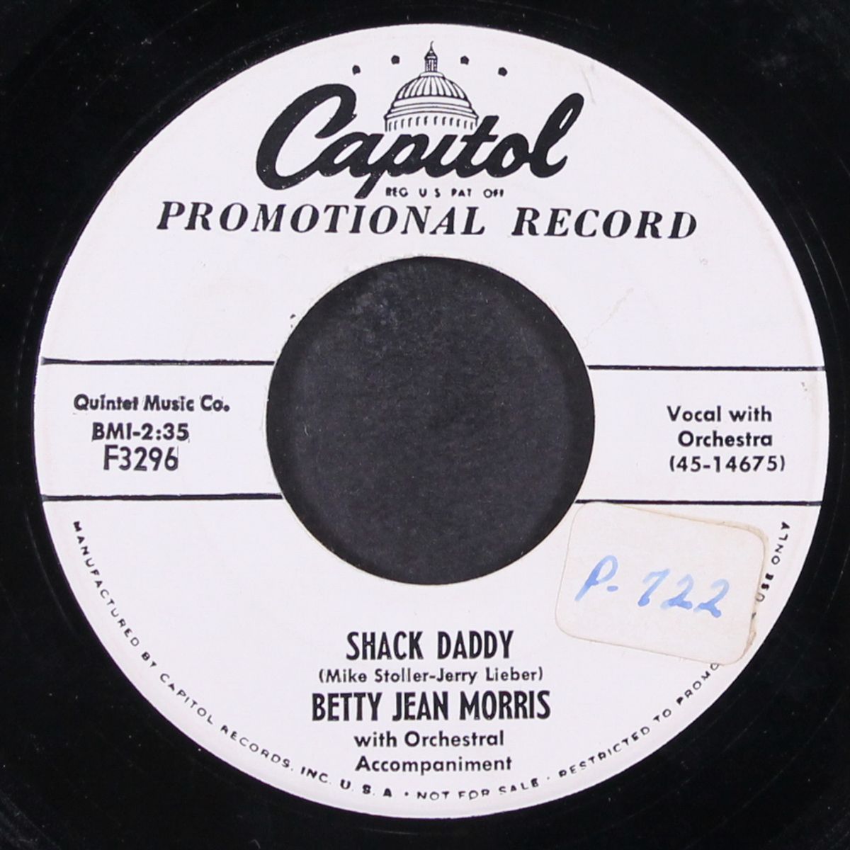 i ain't gonna mambo / shack daddy by BETTY JEAN MORRIS