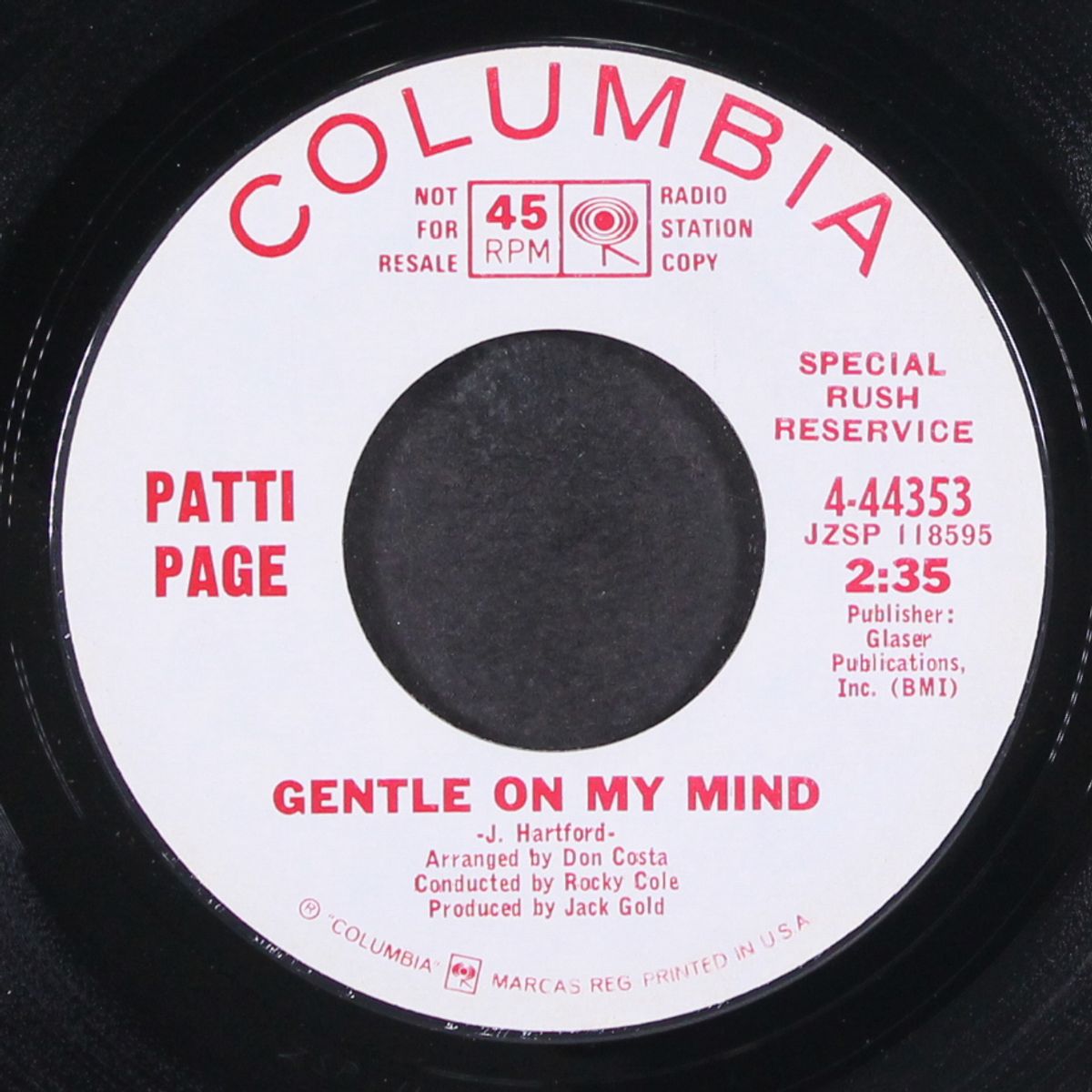 gentle on my mind by PATTI PAGE