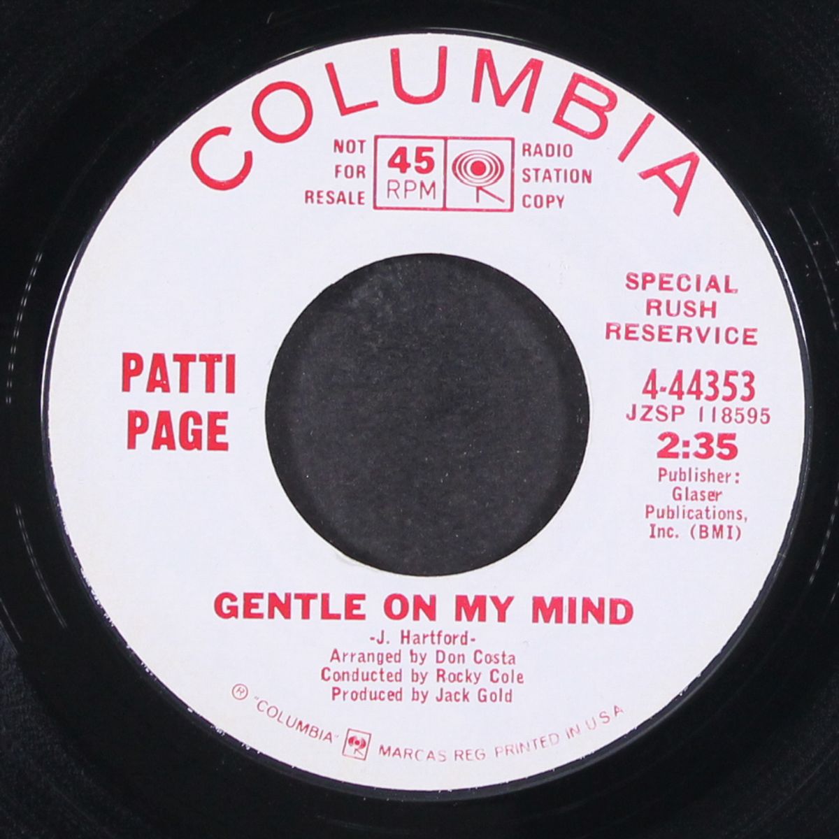 gentle on my mind by PATTI PAGE