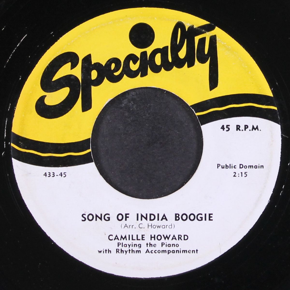 old baldy boogie / song of india boogie by CAMILLE HOWARD
