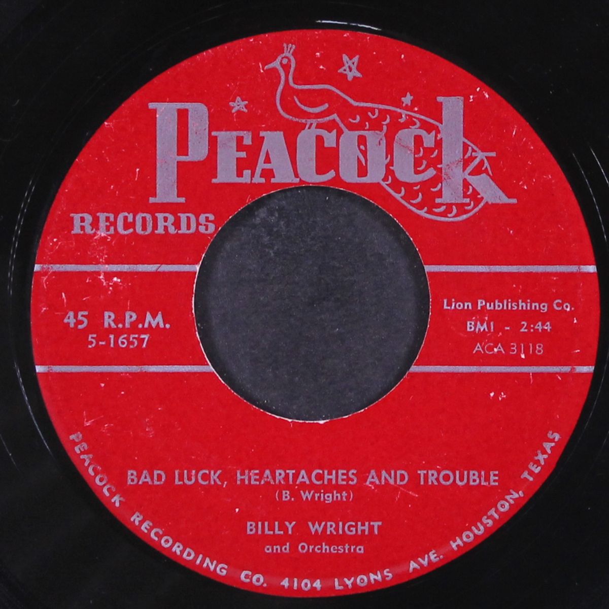 the question / bad luck, heartaches and trouble by BILLY WRIGHT