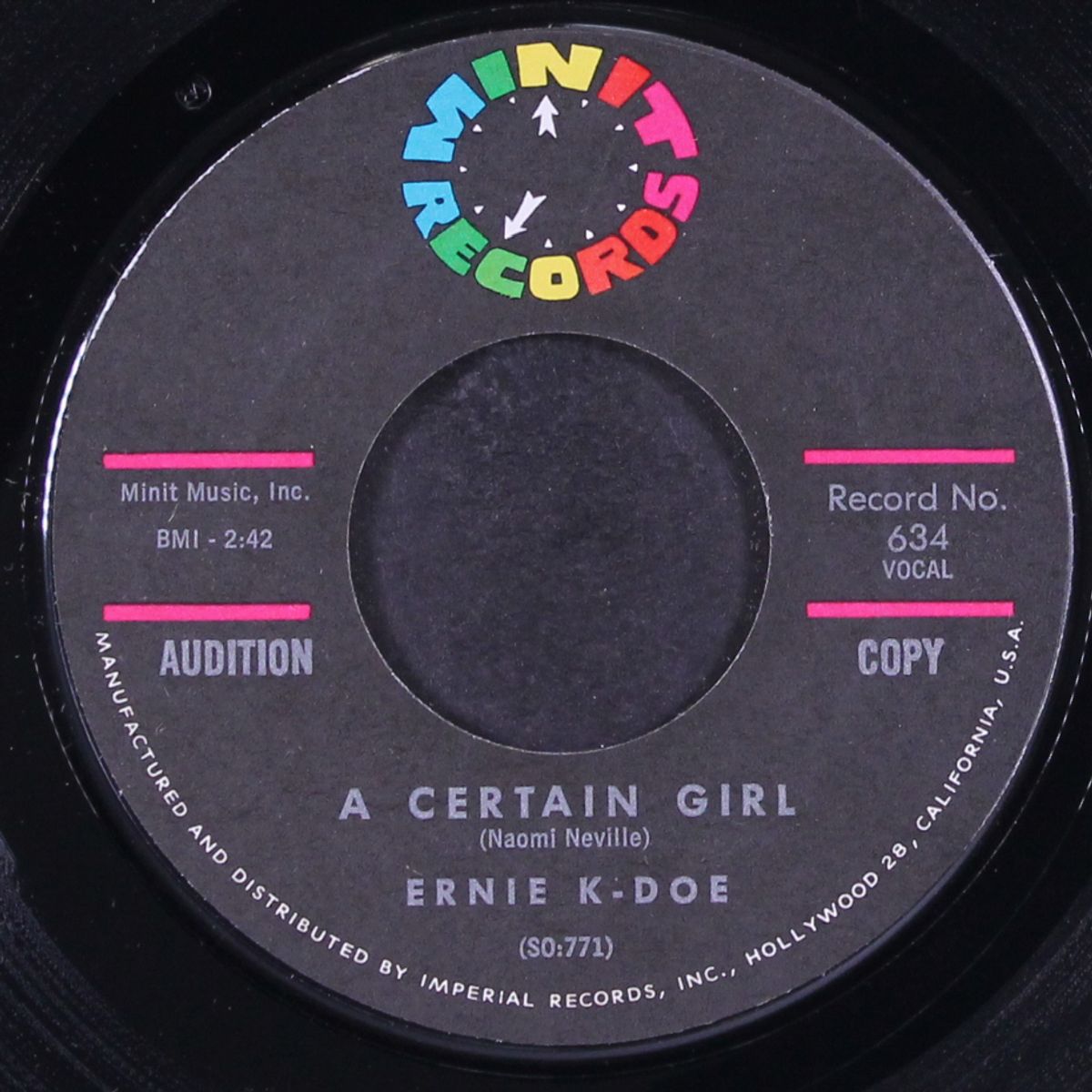 a certain girl / i cried my last tear by ERNIE K-DOE