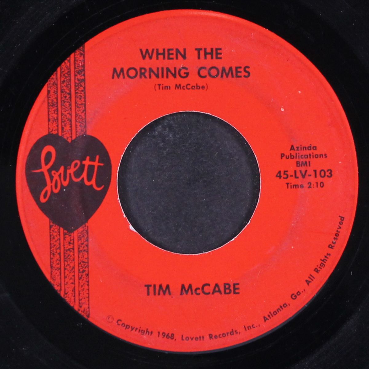 when the morning comes by TIM MCCABE