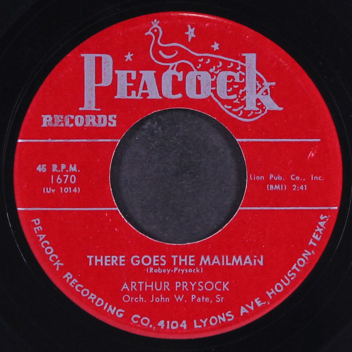 there goes the mailman / o-ho-o-yeh by ARTHUR PRYSOCK