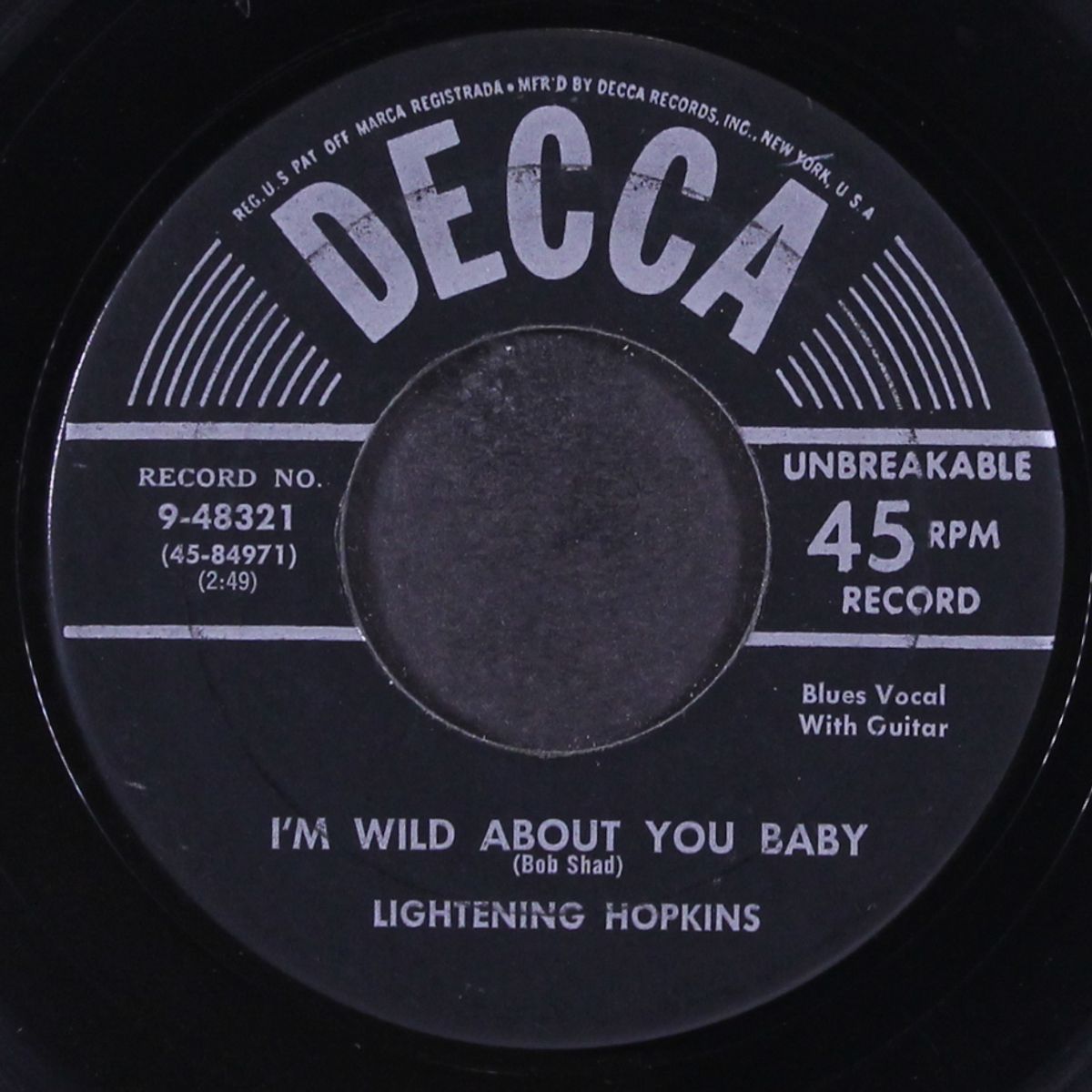 bad things on my mind / i'm wild about you baby by LIGHTENING HOPKINS