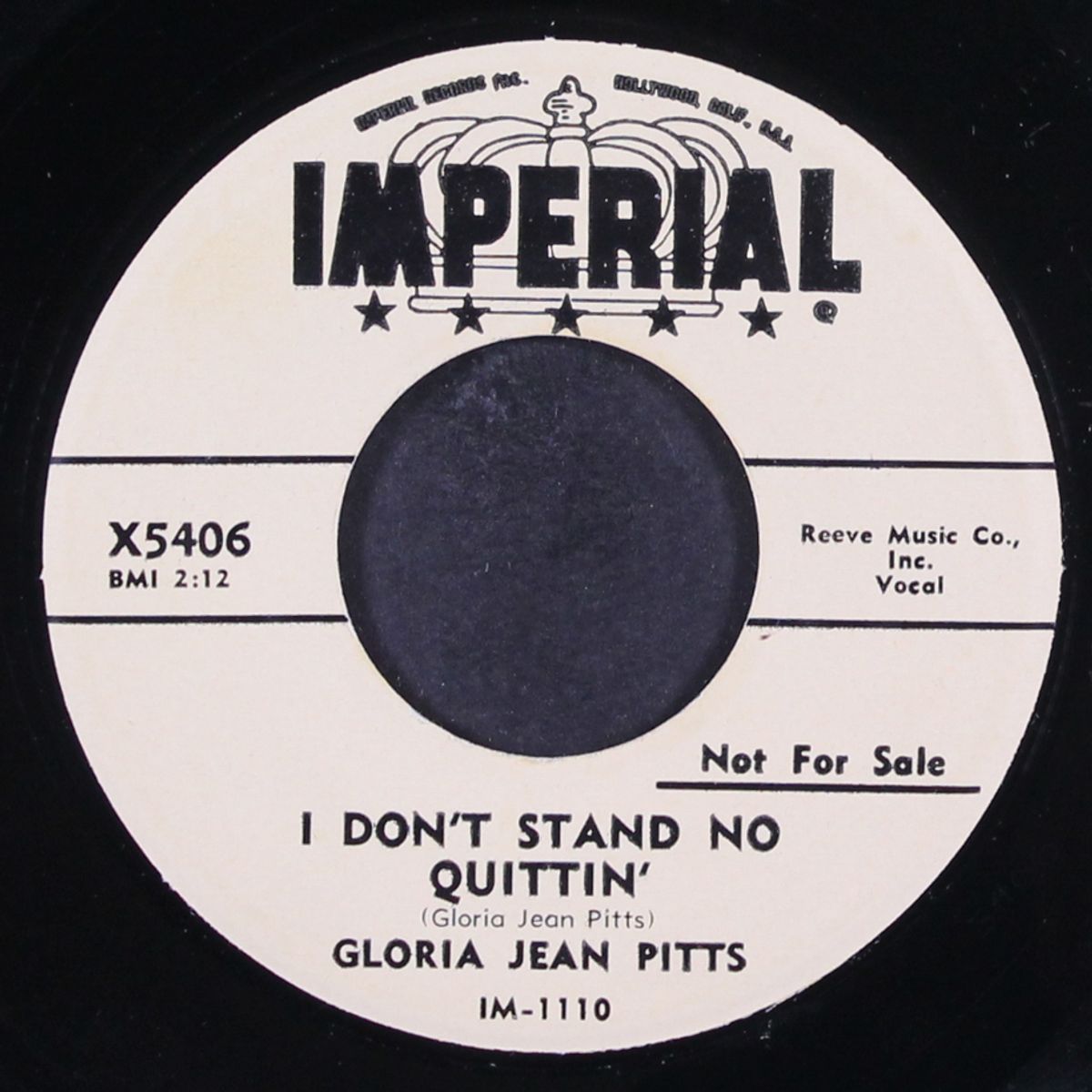 i don't stand no quittin' / things you should know by GLORIA JEAN PITTS