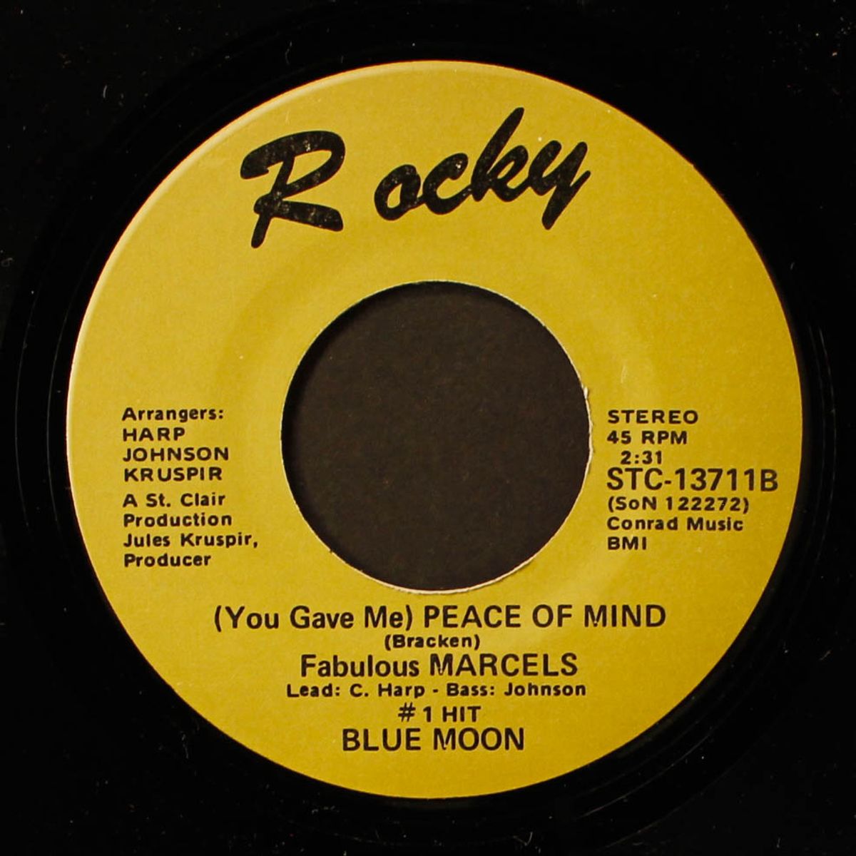 that lucky old sun / peace of mine by MARCELS