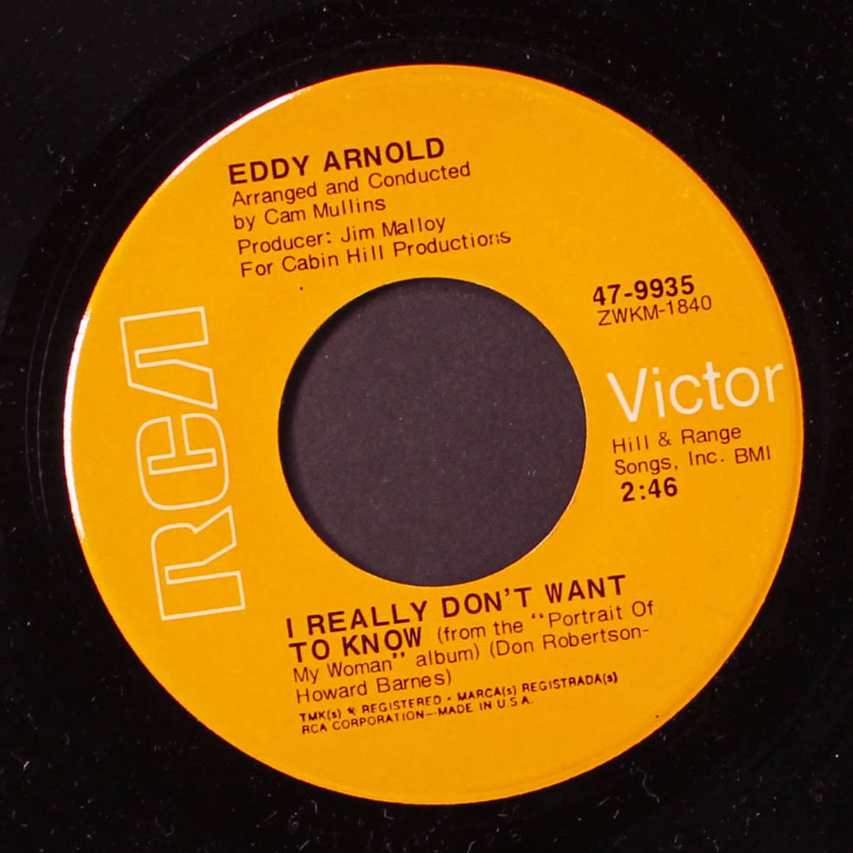 portrait of my woman / i really don't want to know by EDDY ARNOLD