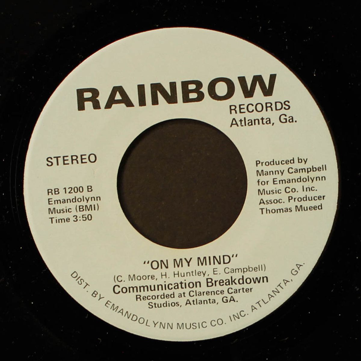 on my mind / lowdown dirty music by COMMUNICATION BREAKDOWN