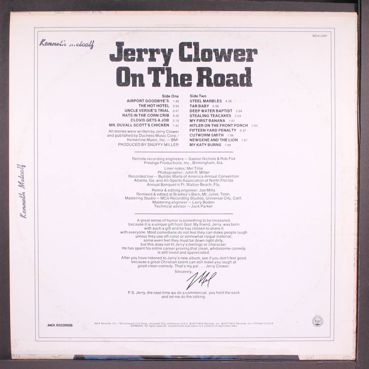 on the road by JERRY CLOWER
