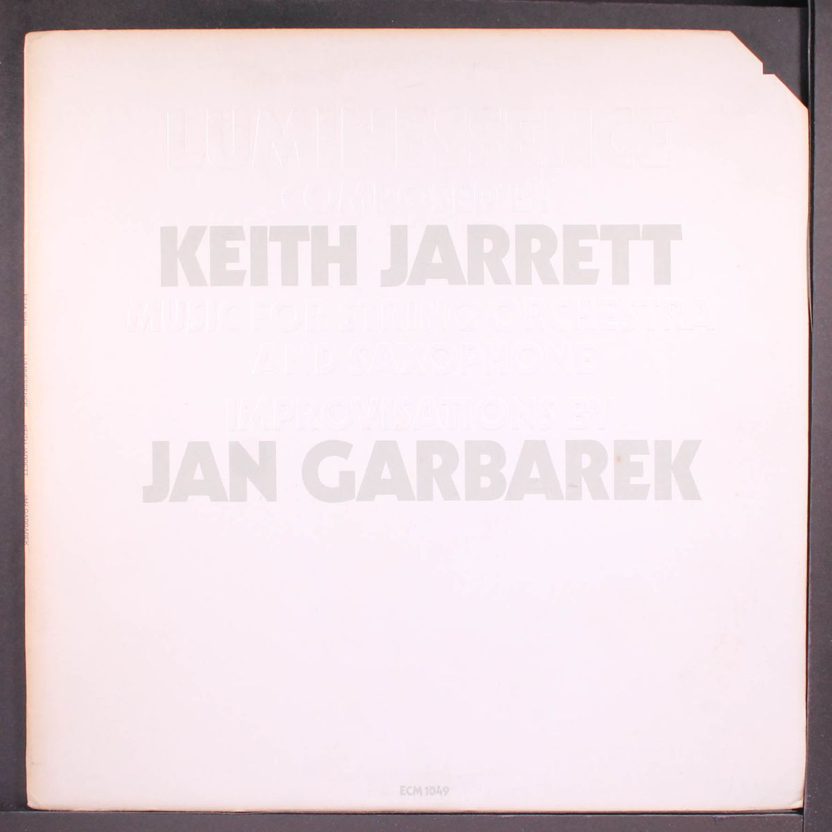 luminessence by KEITH JARRETT & JAN GARBAREK