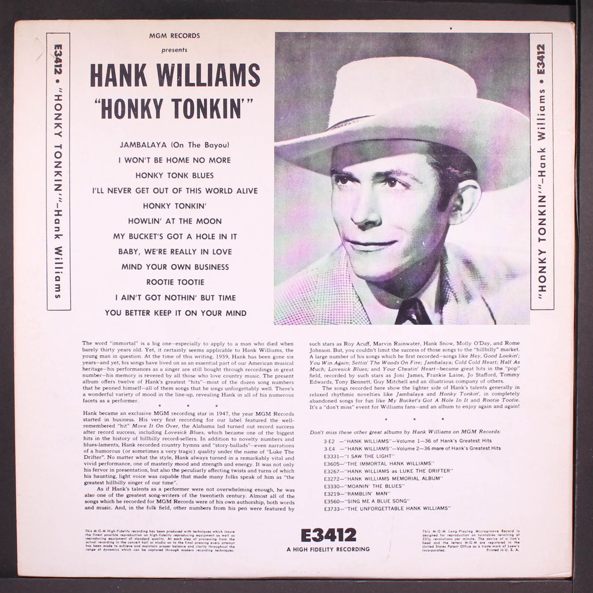honky-tonkin' by HANK WILLIAMS