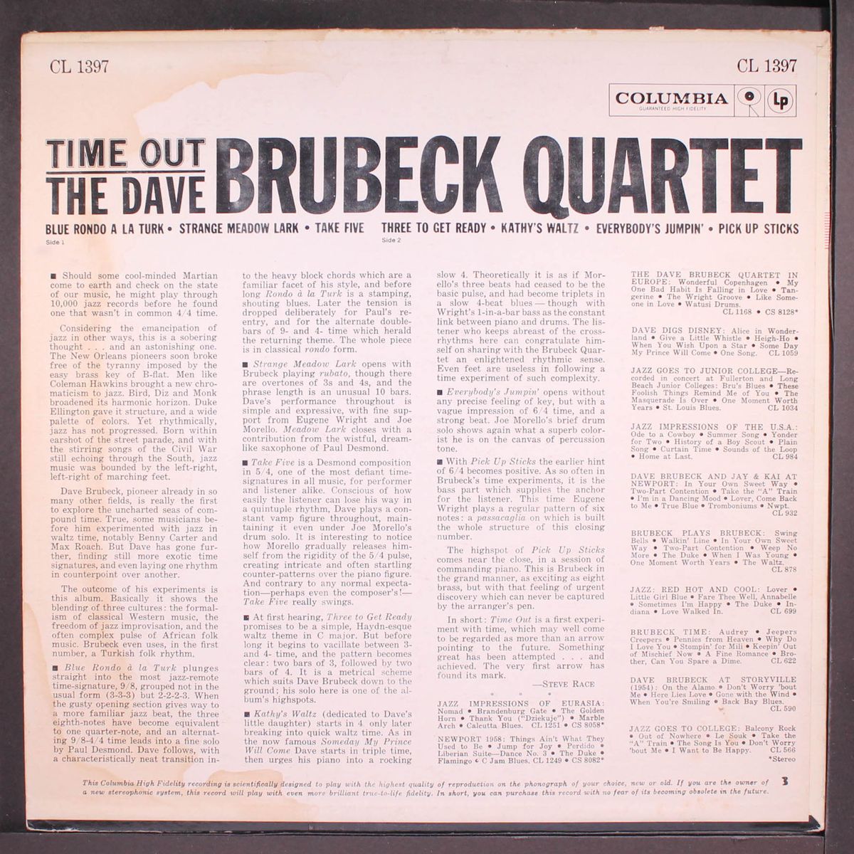 time out by DAVE BRUBECK