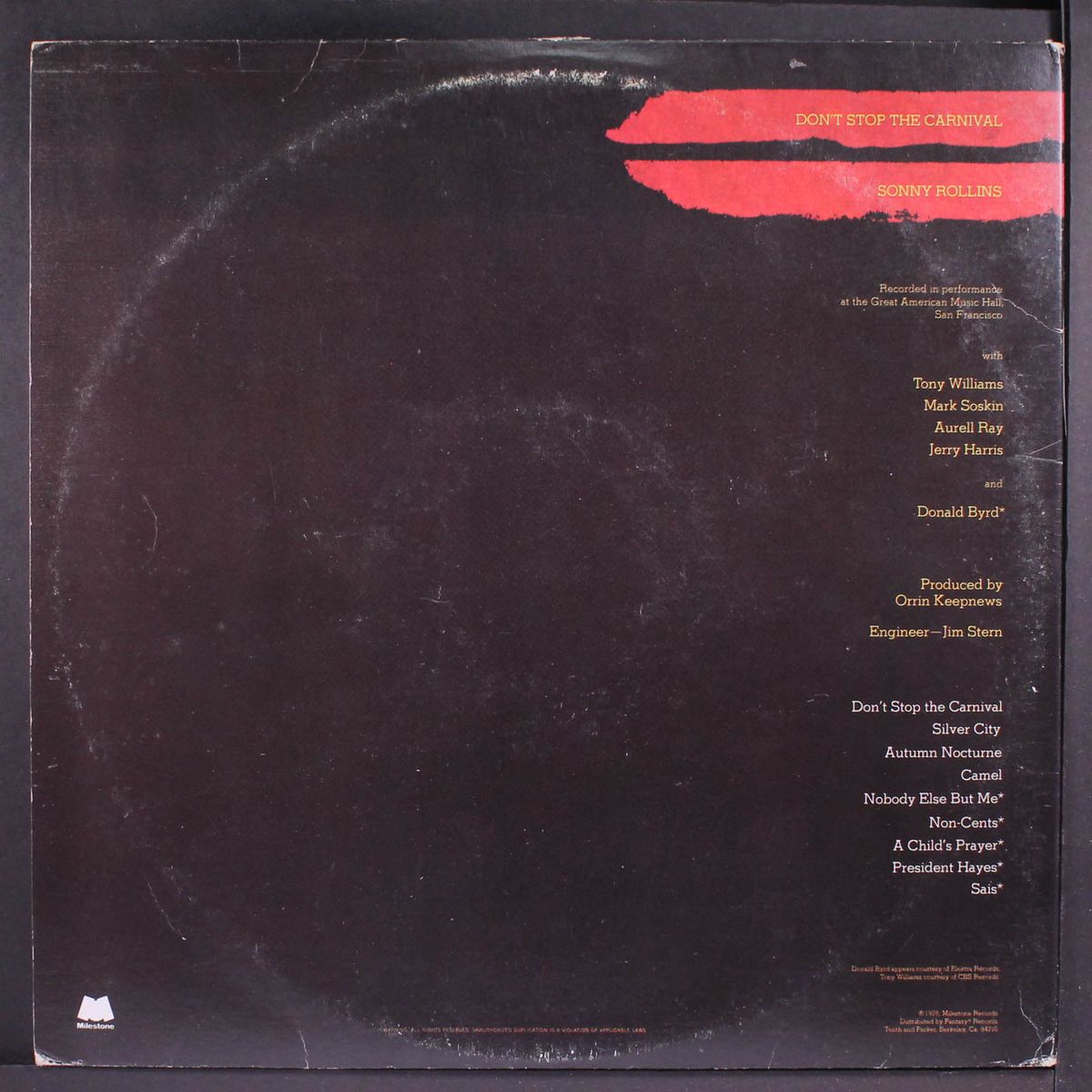 don't stop the carnival by SONNY ROLLINS