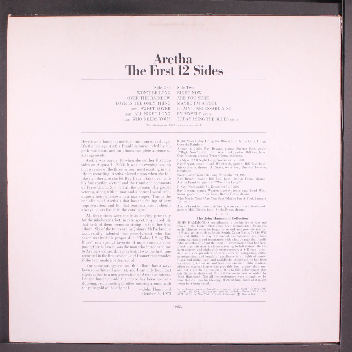the first 12 sides by ARETHA FRANKLIN