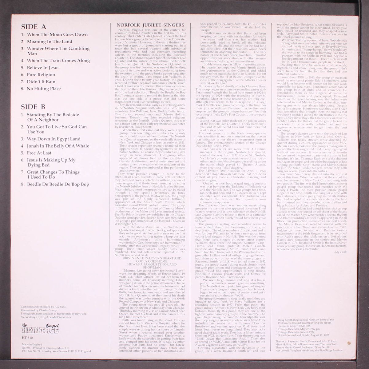 norfolk jubilee quartet, 1927-1938 by NORFOLK JUBILEE QUARTET