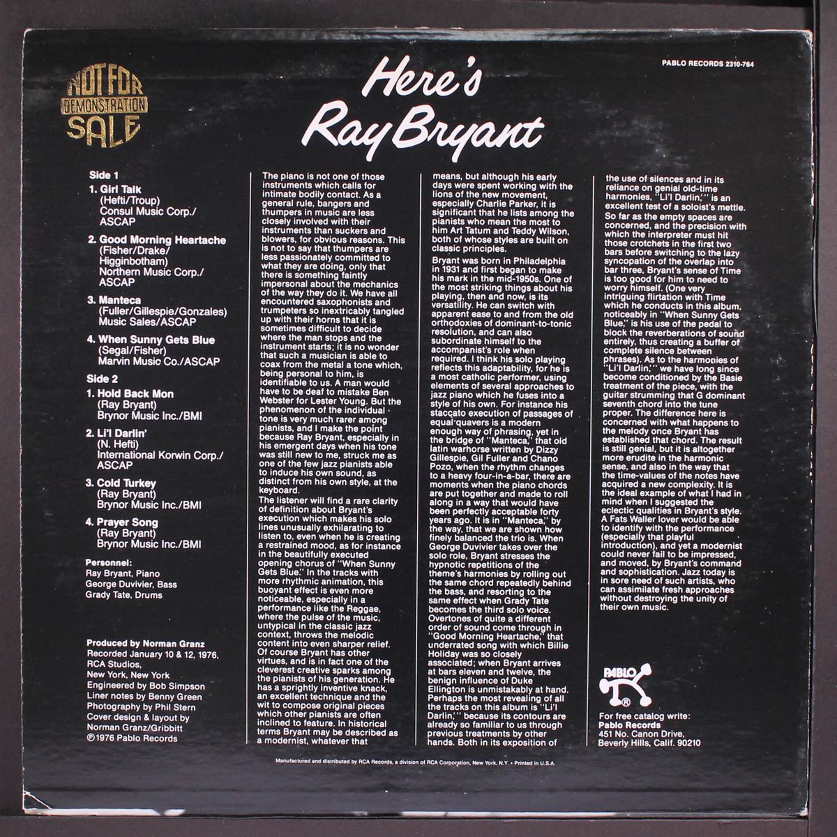 here's ray bryant by RAY BRYANT