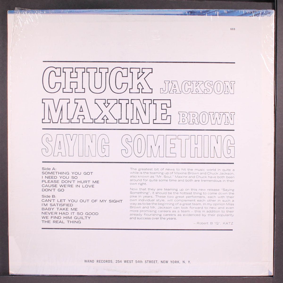 saying something by CHUCK JACKSON & MAXINE BROWN