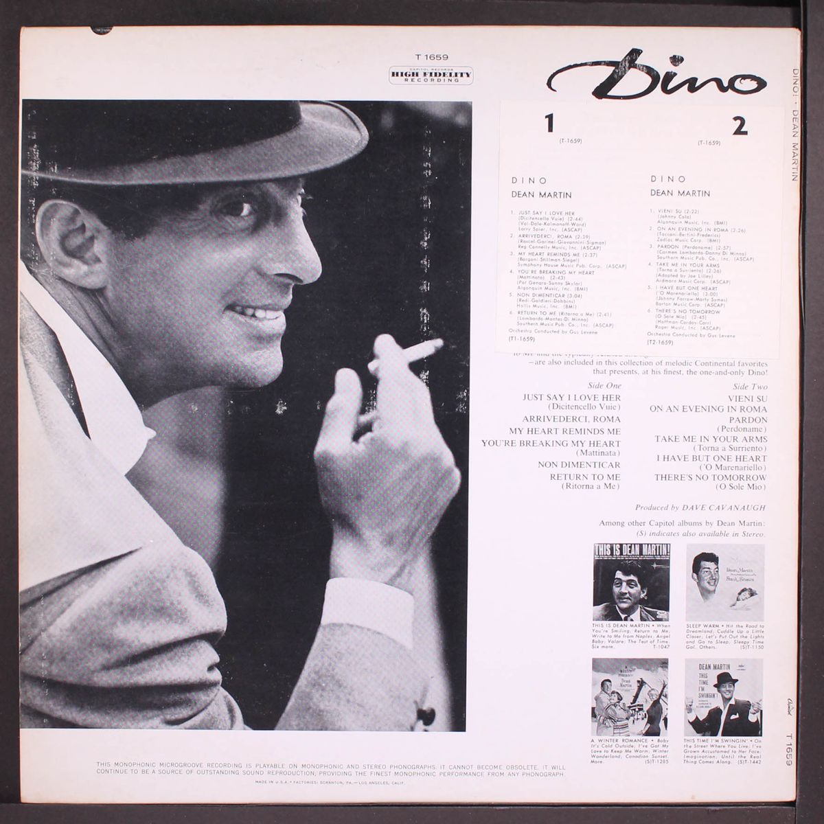 dino: italian love songs by DEAN MARTIN