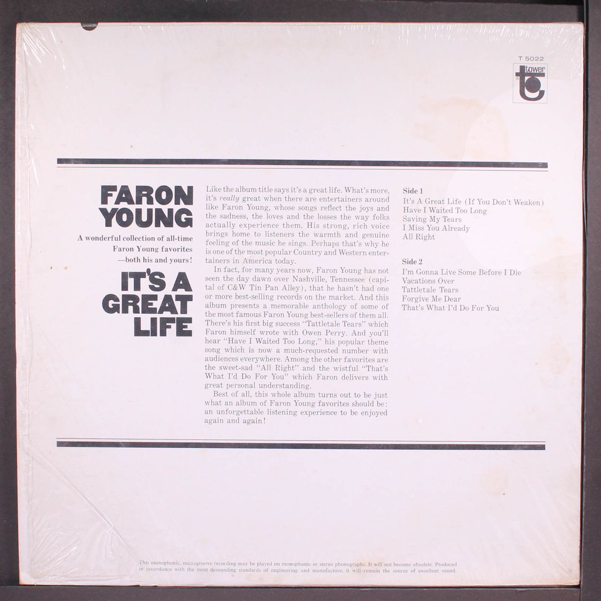 it's a great life by FARON YOUNG