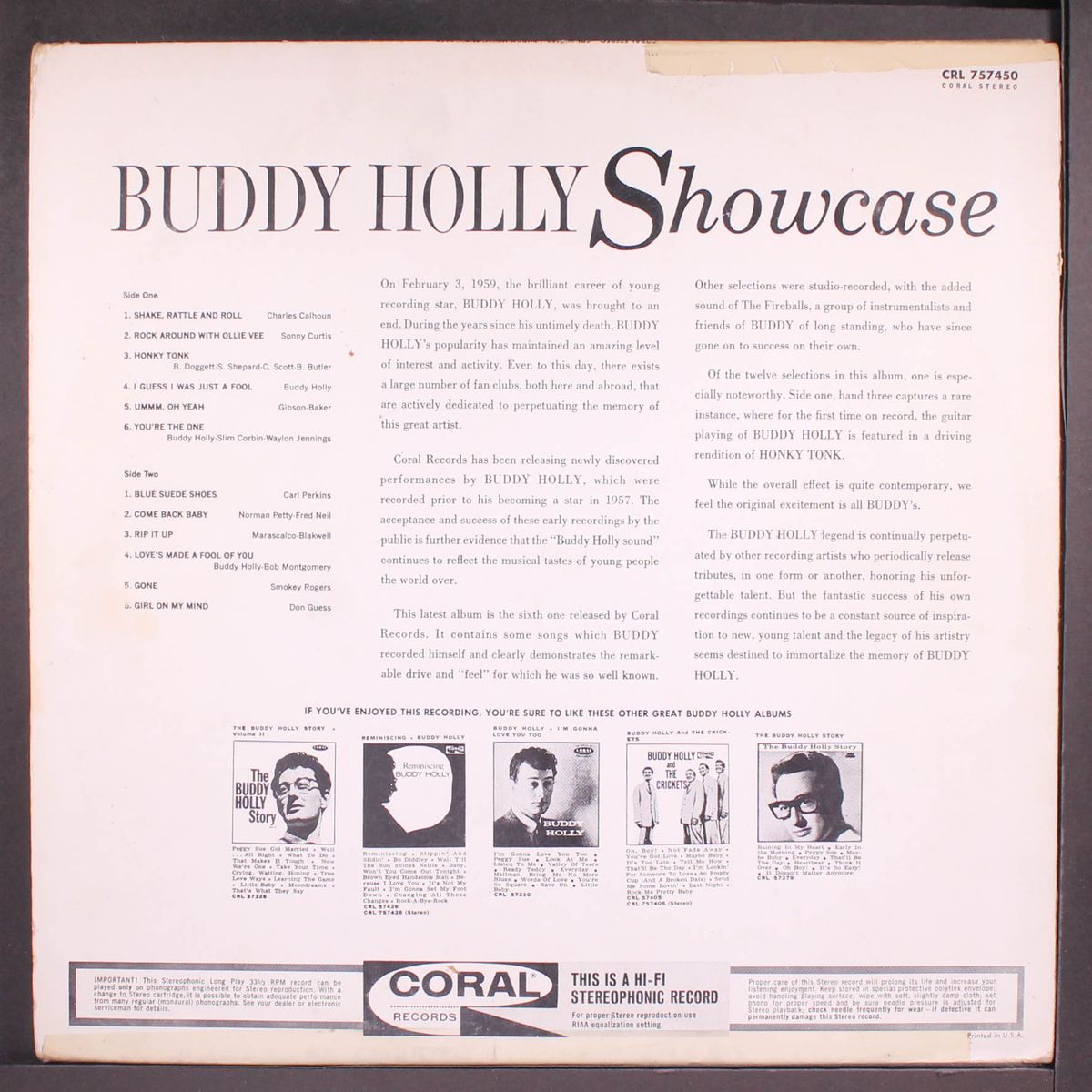 showcase by BUDDY HOLLY