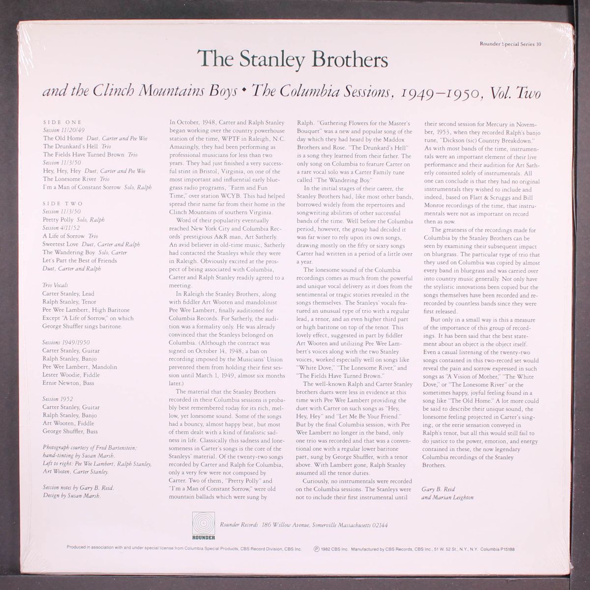 the columbia sessions, 1949-50, vol. 2 by STANLEY BROTHERS
