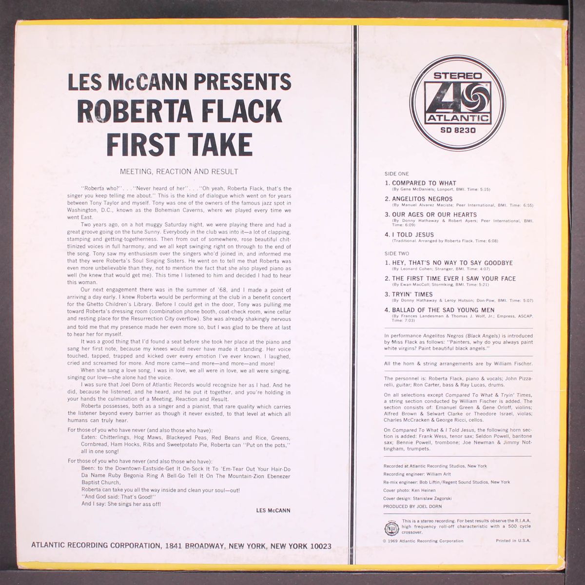 first take by ROBERTA FLACK