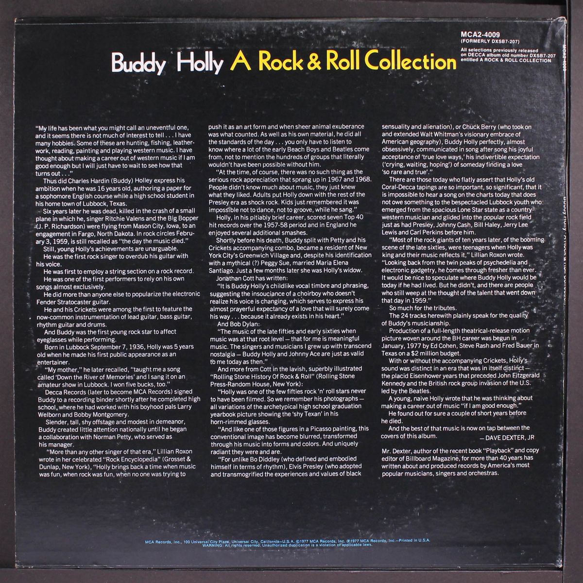 a rock & roll collection by BUDDY HOLLY