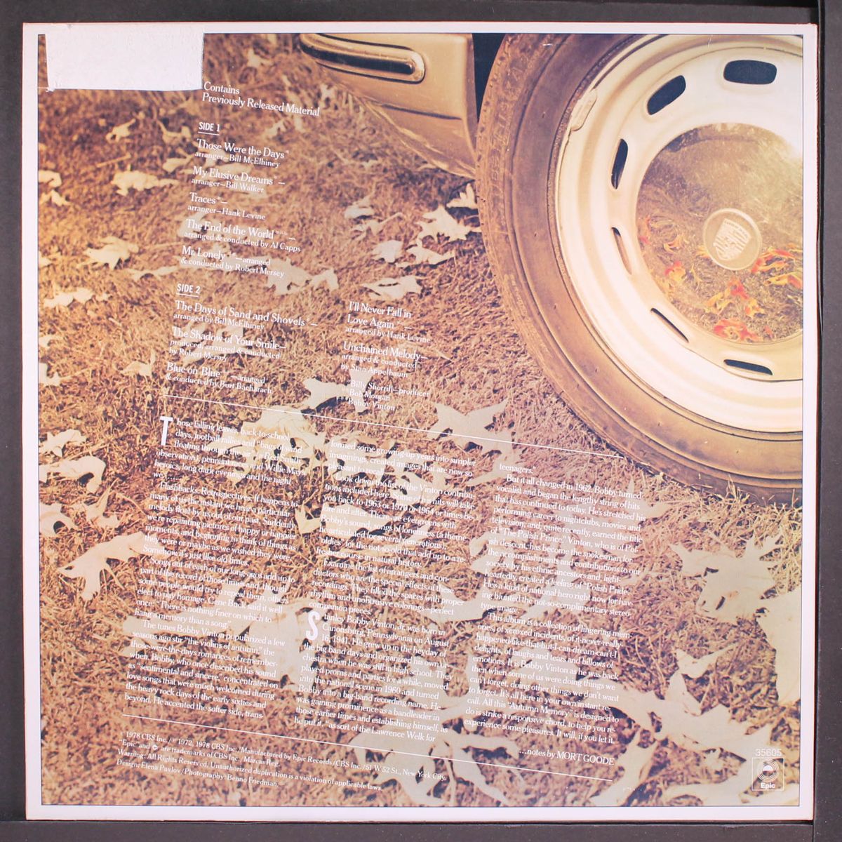 autumn memories by BOBBY VINTON
