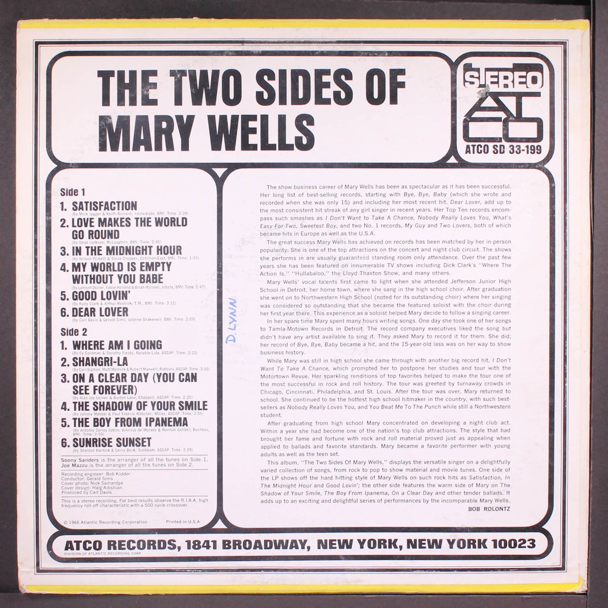 the two sides of mary wells by MARY WELLS