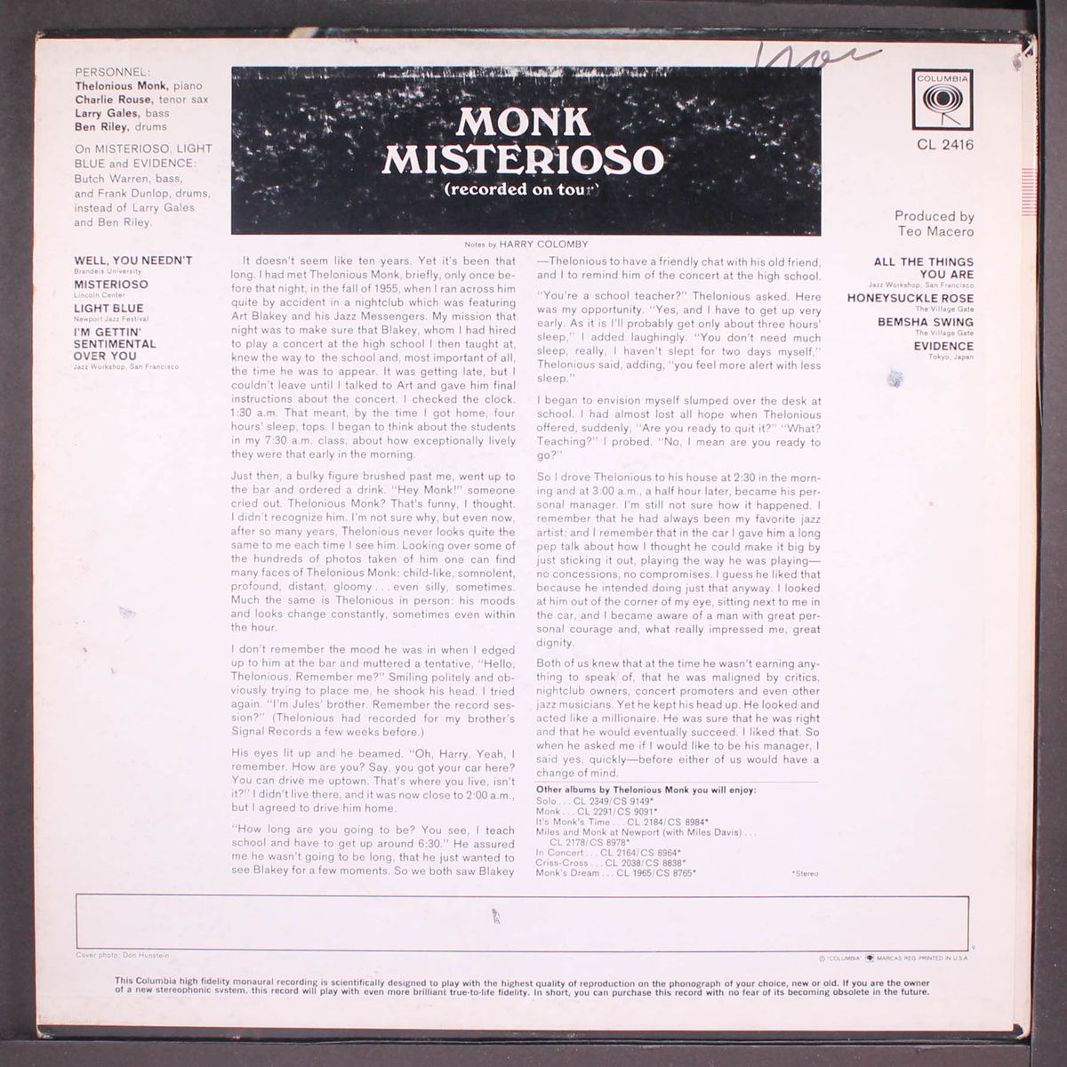 misterioso by THELONIOUS MONK