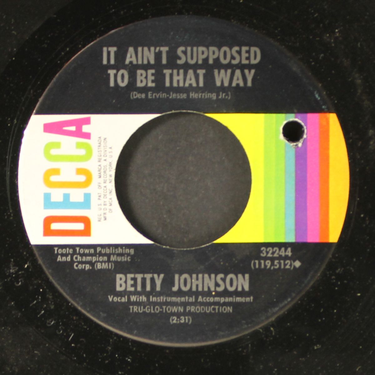 it ain't supposed to be that way / a little bit longer by BETTY JOHNSON