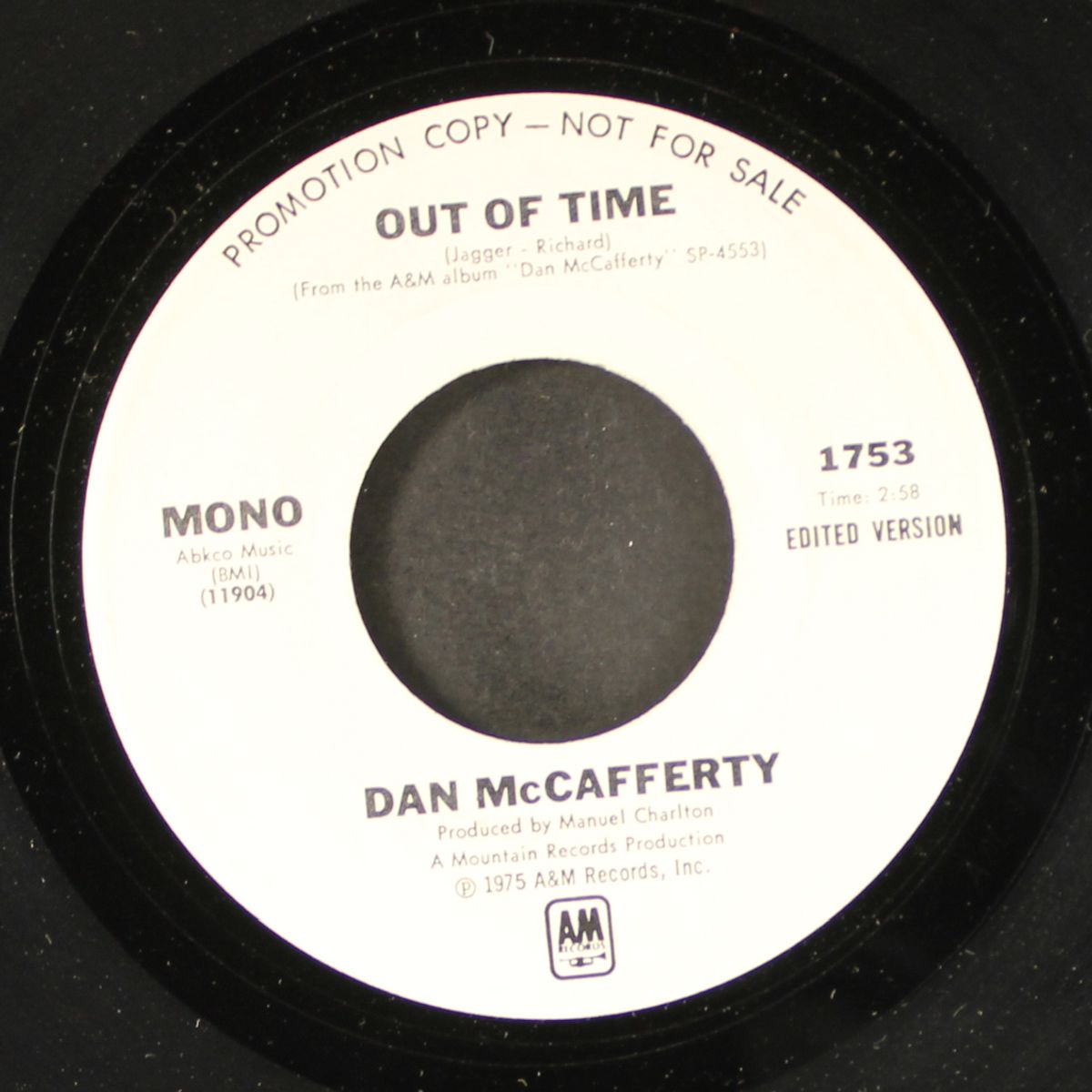 out of time / mono by DAN MCCAFFERTY