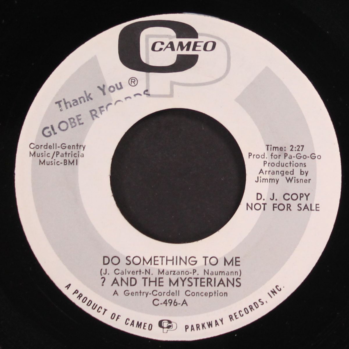 do something to me / love me baby by ? & MYSTERIANS