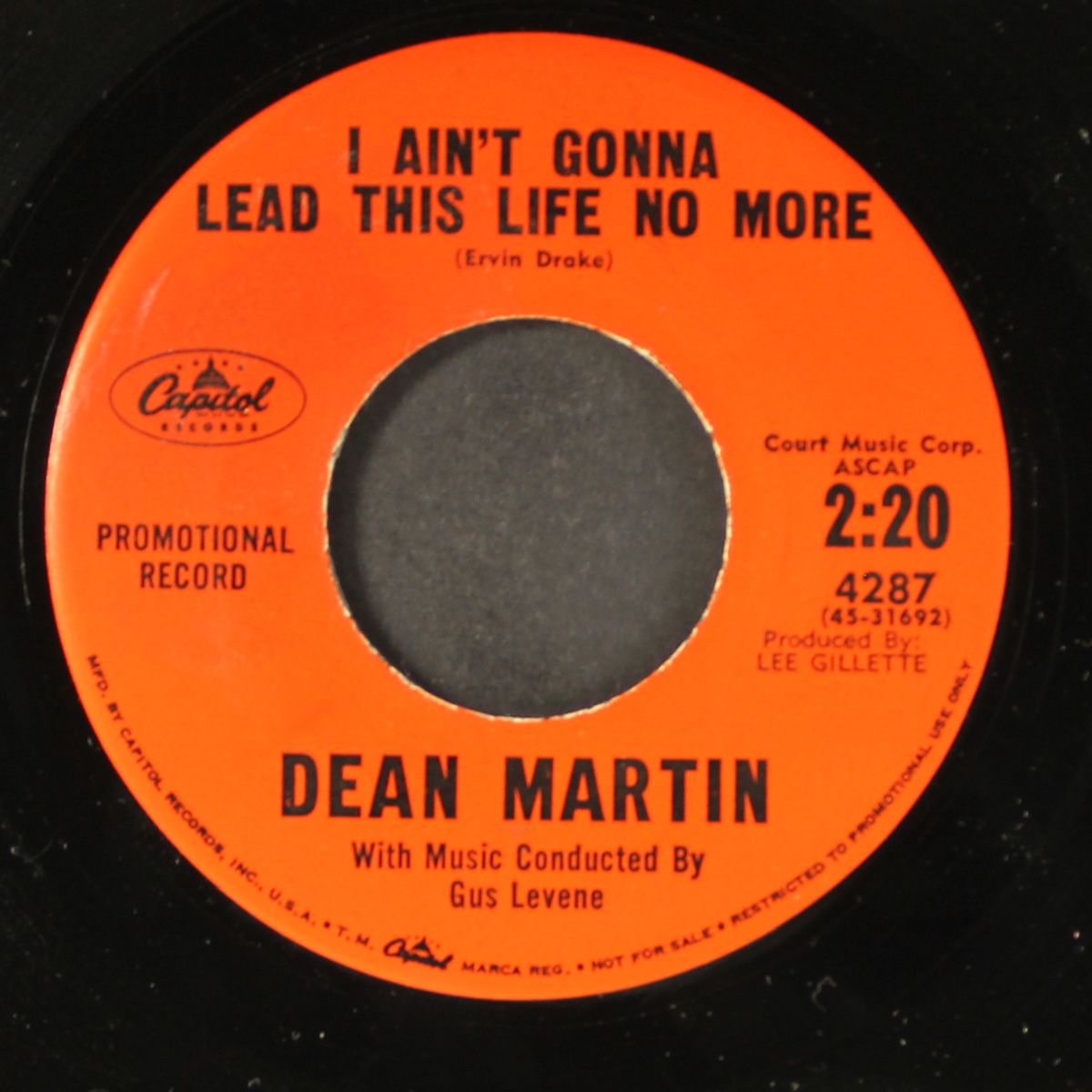 i ain't gonna lead this life no more by DEAN MARTIN