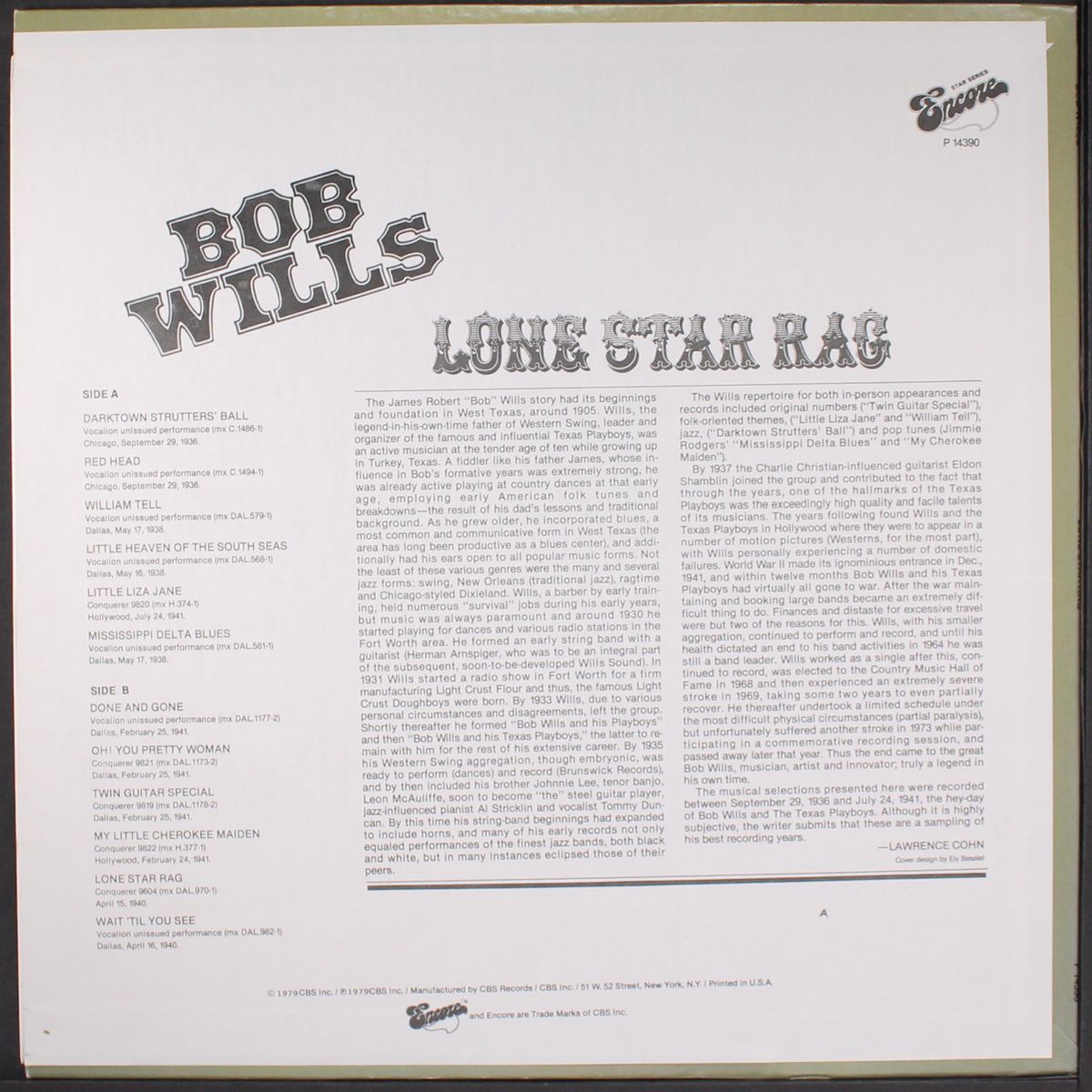 lone star rag by BOB WILLS