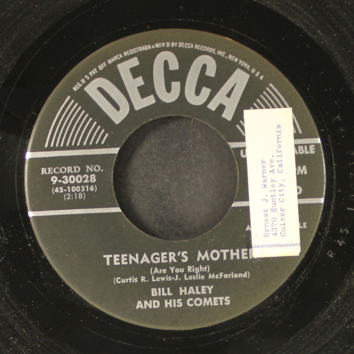 rip it up / teenager's mother by BILL HALEY