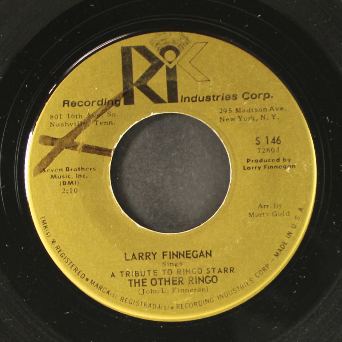 a tribute to ringo starr the other ringo / when my love passes by by LARRY FINNEGAN