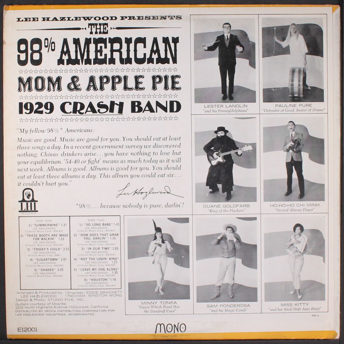 the 98% american mom & apple pie band by LEE HAZLEWOOD