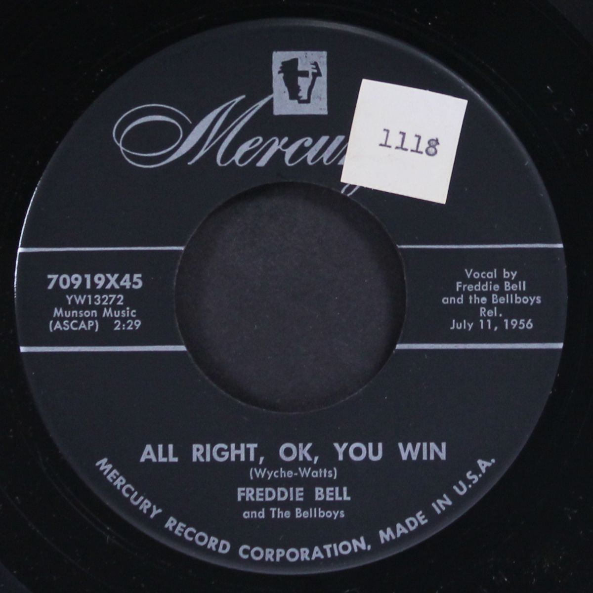 stay loose, mother goose / all right, ok, you win by FREDDIE BELL & BELLBOYS