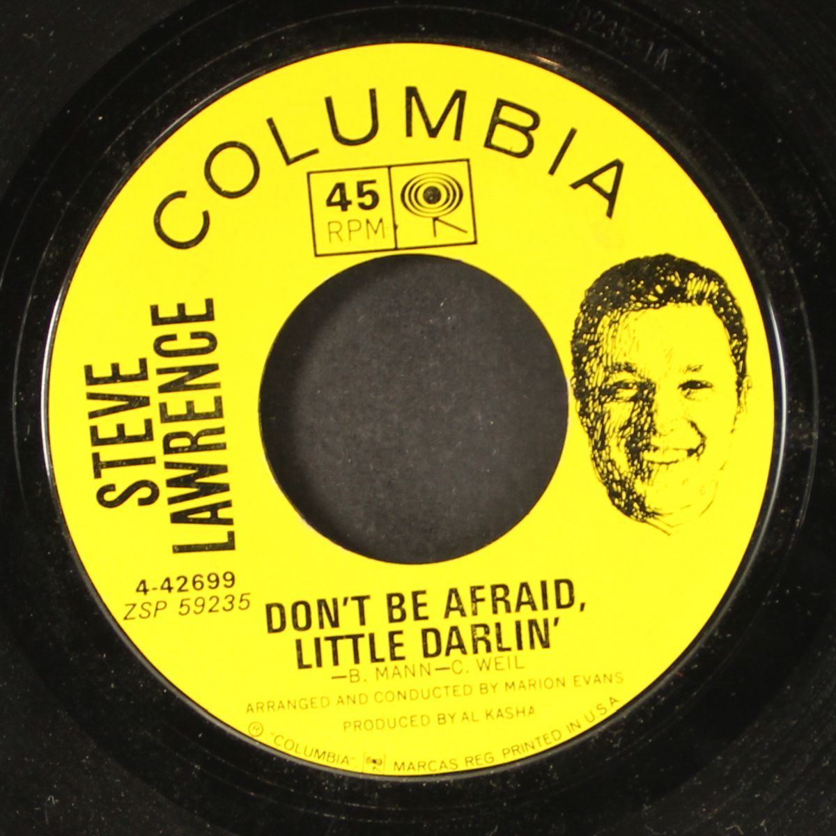 don't be afraid, little darlin' by STEVE LAWRENCE