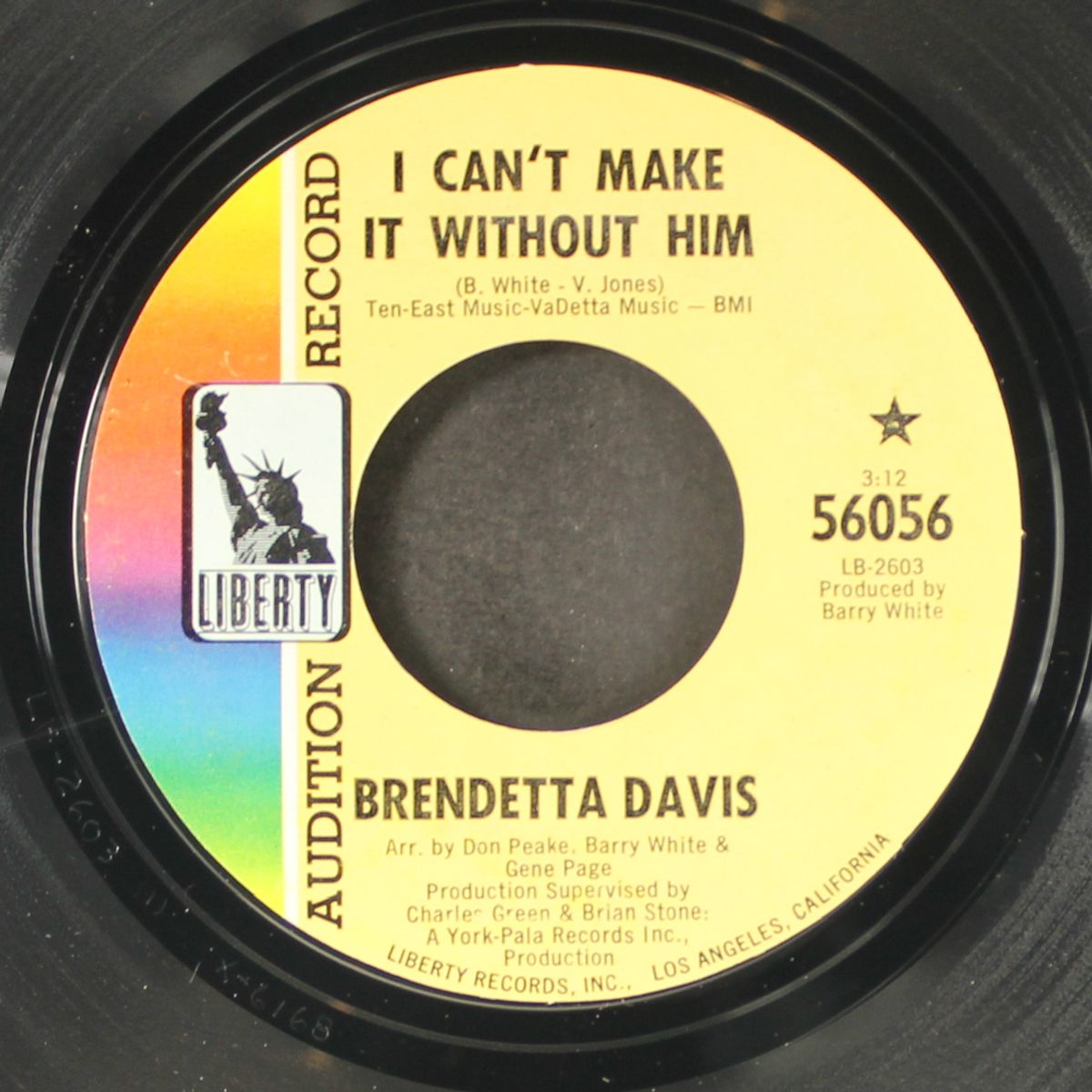 i can't make it without him / until you were gone by BRENDETTA DAVIS