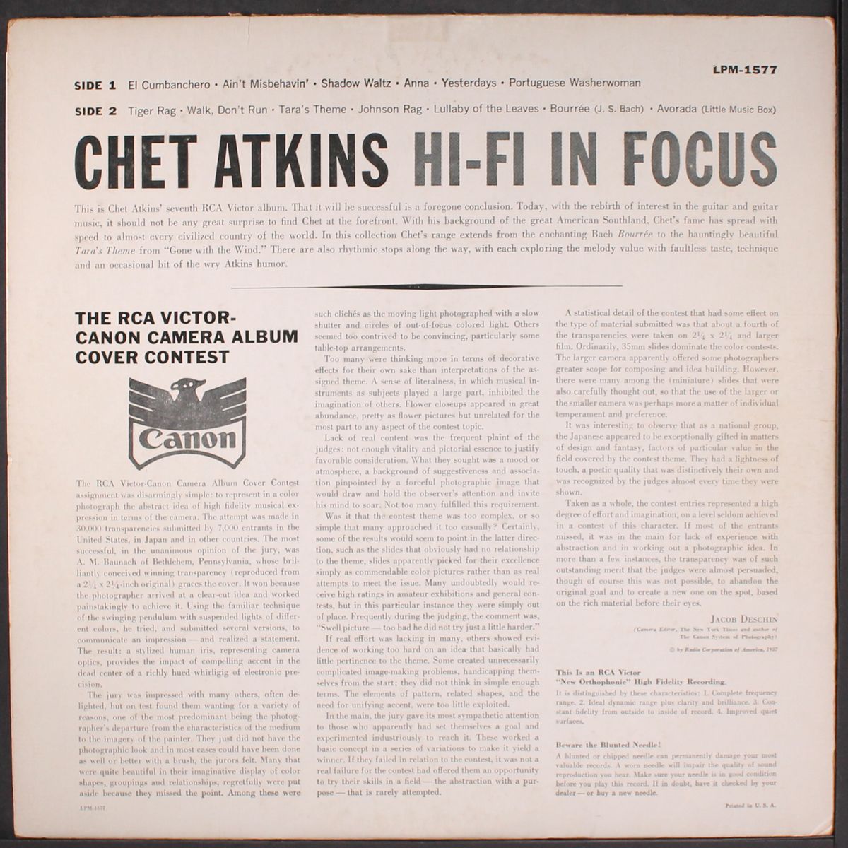 hi-fi in focus by CHET ATKINS